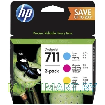 Набор картриджей HP 711 3-pack (P2V32A)